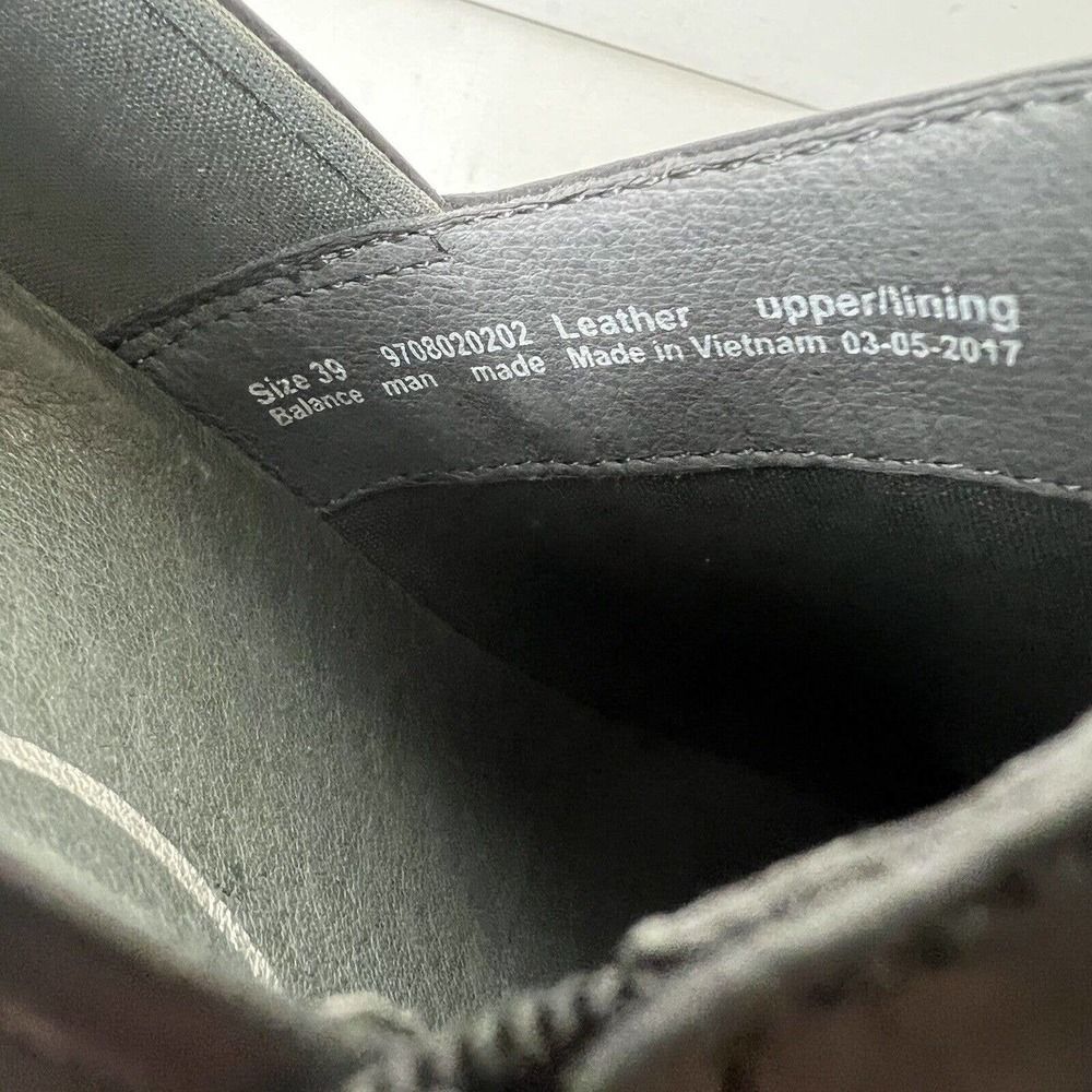 Dansko Black Leather Block Mid Heel Women's Shoes EU 39 US 8.5-9 Slip On Clogs - Picture 13 of 13